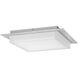 Foursquare LED 14 inch Brushed Stainless Steel Flush Mount Ceiling Light