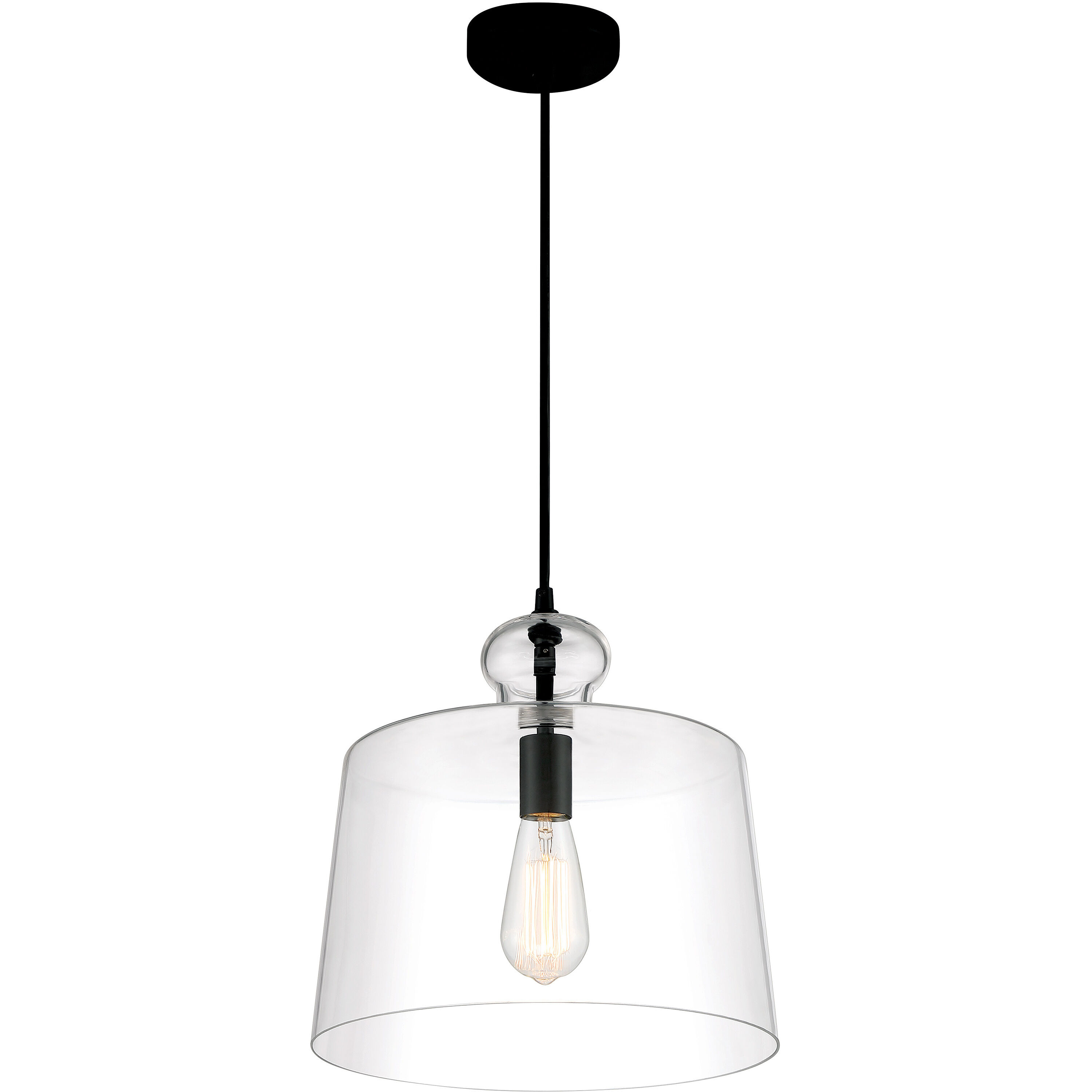 Clarity 1 Light 13 inch Coal Mini Pendant Ceiling Light