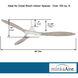 Sleek 60 inch Flat White with Bleached Seasoned Wood Blades Ceiling Fan