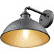 Hammond 1 Light 10.5 inch Hammered Black with Matte Gold Interior Exterior Wall Mount