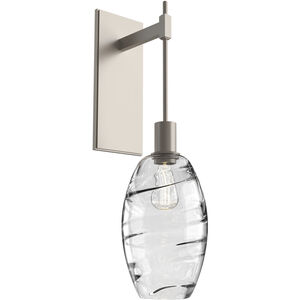 Ellisse 1 Light 6.5 inch Beige Silver Indoor Sconce Wall Light in Metallic Beige Silver, Ellisse Clear, Tempo