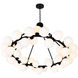 Arya LED 39 inch Black Chandelier Ceiling Light
