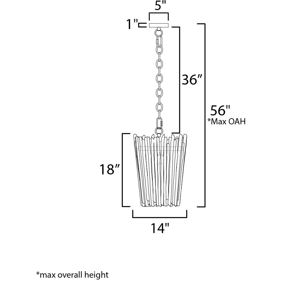 Baywood 1 Light 14 inch Textured Bronze Single Pendant Ceiling Light