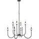 Allistair 8 Light 36 inch Matte Black Chandelier Ceiling Light