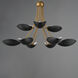 Maris 9 Light 33.5 inch Black and Natural Aged Brass Multi-Tier Chandelier Ceiling Light