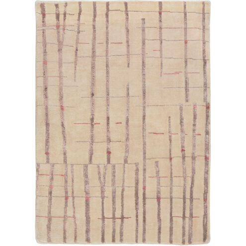 Shibui 36 X 24 inch Tan, Garnet Rug