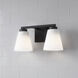 Strayhan 2 Light 13 inch Matte Black Bathroom Vanity Light Wall Light