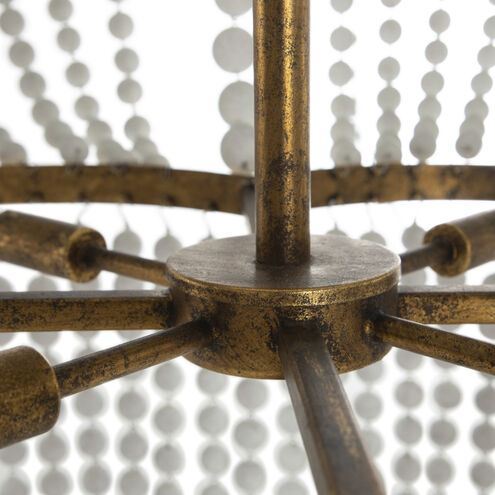 Annabelle 4 Light 43 inch Antique White / Gilded Gold Chandelier Ceiling Light