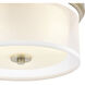 Diffusion 2 Light 13 inch Aged Silver Flush Mount Ceiling Light