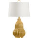 Wildwood 30 inch 100 watt Butterscotch Glaze/Anitque Gold Leaf Table Lamp Portable Light