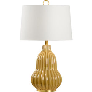 Wildwood 30 inch 100 watt Butterscotch Glaze/Anitque Gold Leaf Table Lamp Portable Light