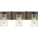 Sawyer 3 Light 22 inch Sequoia with Iron Rust Vanity Light Wall Light