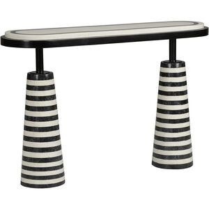 Memphis Milano 48 inch Black and White/Cream Console Table