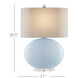 Laconia 30.5 inch 150 watt Light Blue and Clear and Polished Nickel Table Lamp Portable Light