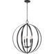 Provident 5 Light 24 inch Black Single Pendant Ceiling Light
