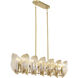 Orchid Island Light Ceiling Light in Amber Handmade Glass