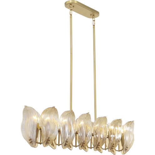 Orchid Island Light Ceiling Light in Amber Handmade Glass