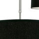 Albion 3 Light 24 inch Brushed Nickel Pendant Ceiling Light in Black Fabric