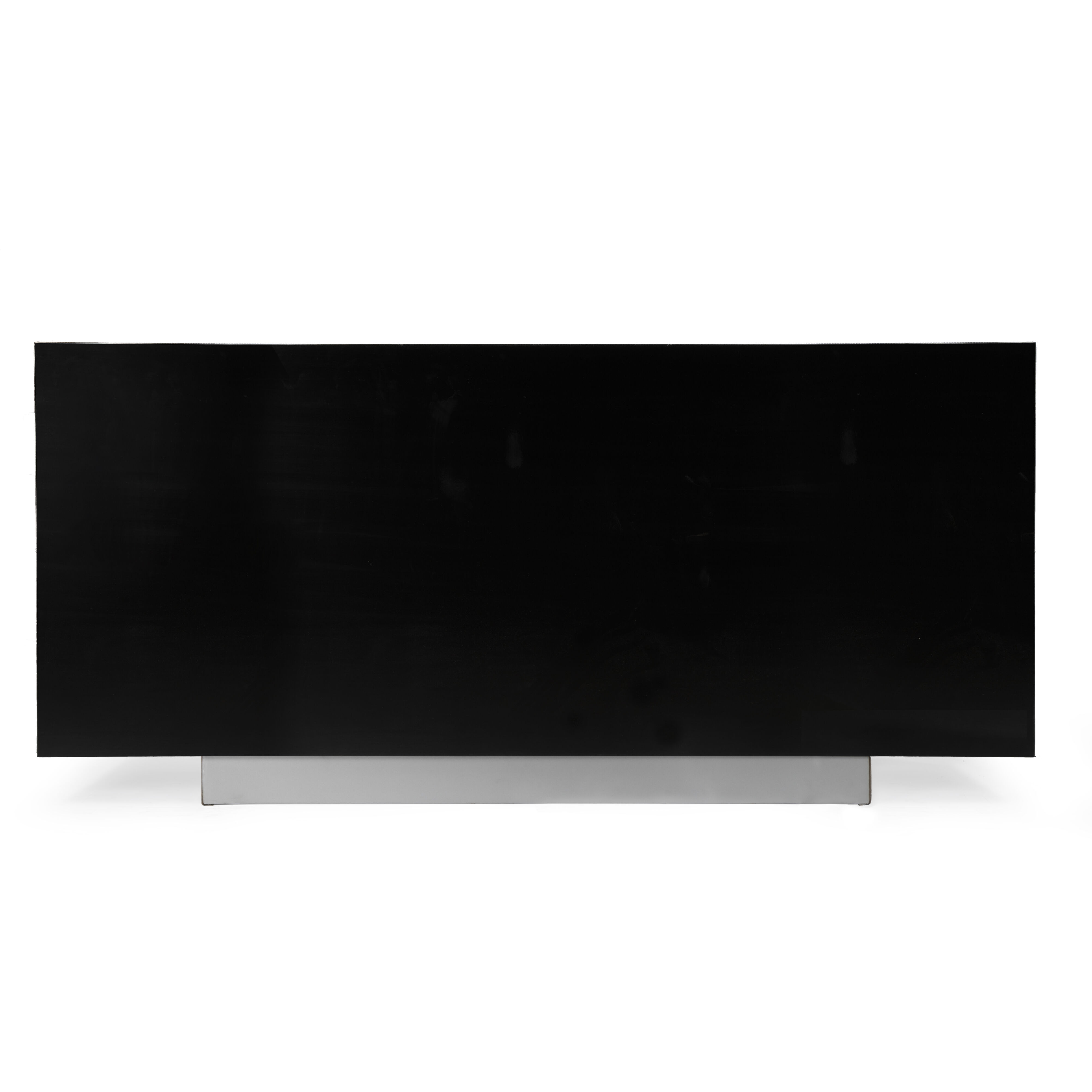 Francois Silver Leather 70.5" Buffet Sideboard in Silver