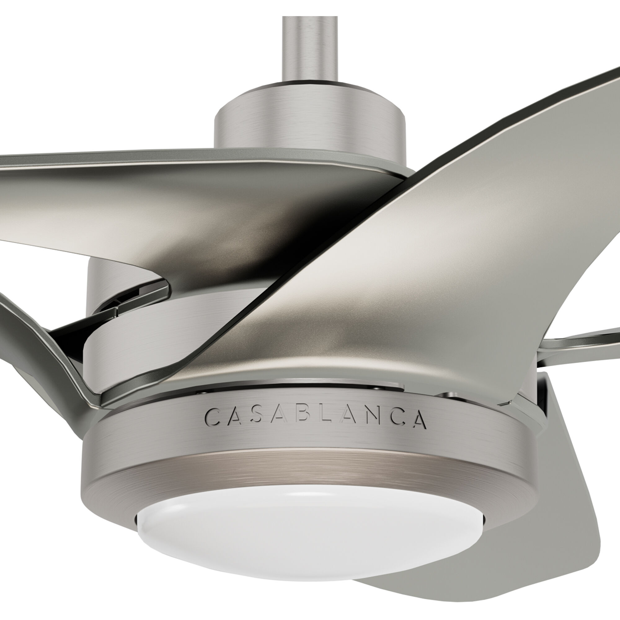 Inez 60 inch Brushed Nickel with Matte Nickel Blades Outdoor Ceiling Fan