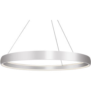 Halo LED 71.38 inch Black with Brushed Silver Pendant Ceiling Light