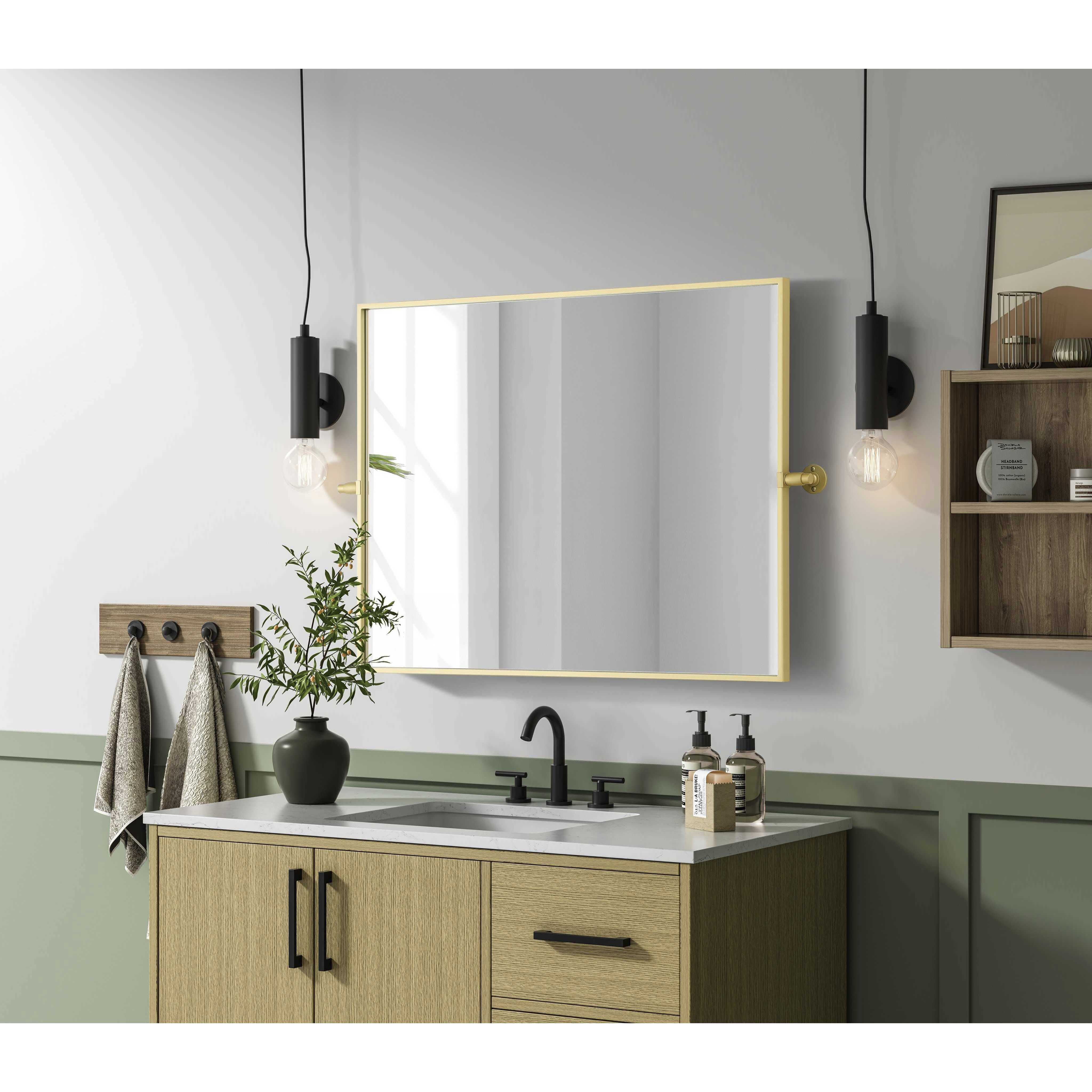 Amoura 36 X 27 inch Brass Mirror
