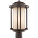 Crowell 1 Light 17 inch Antique Bronze Outdoor Post Lantern