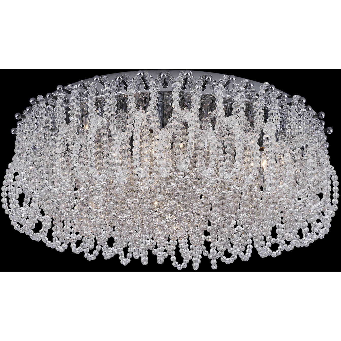 Loop 9 Light 24 inch Polished Chrome Flush Mount Ceiling Light