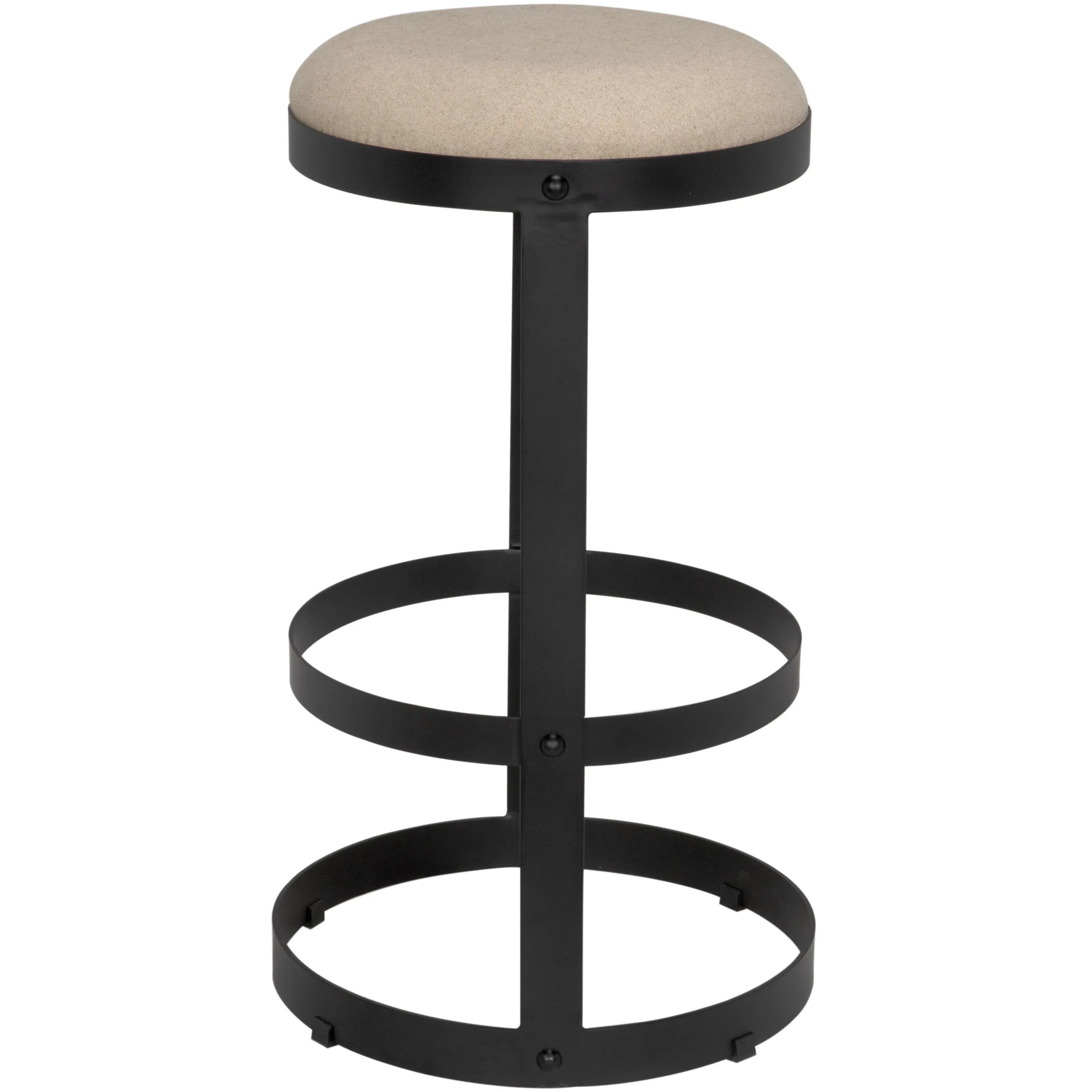 Dior 31 inch Matte Black Bar Stool