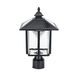 Casita 1 Light 15.25 inch Black Post Light, Solar