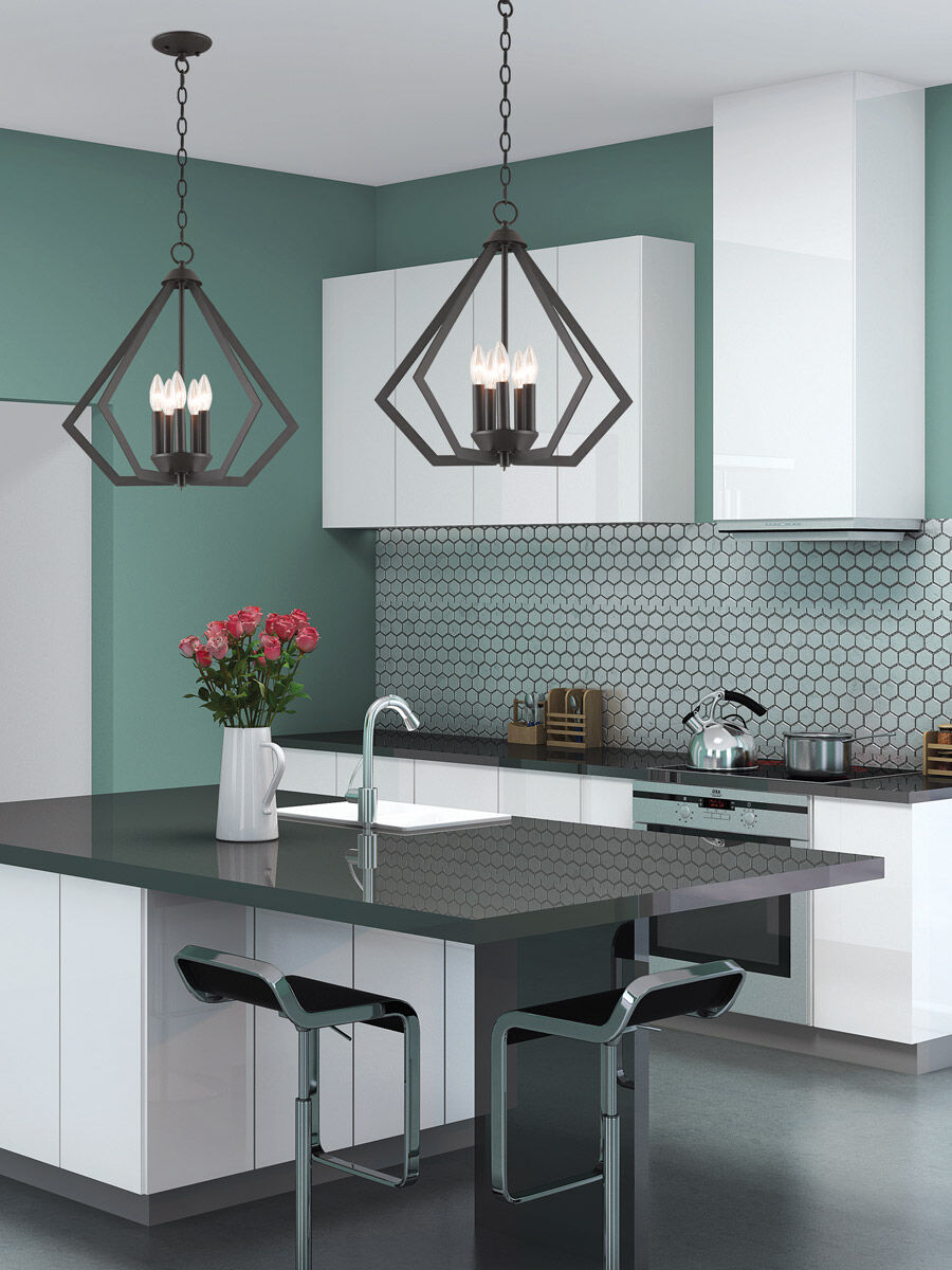 Prism 5 Light 20 inch Bronze Chandelier Ceiling Light