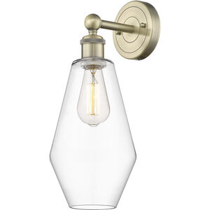 Cindyrella 1 Light 7 inch Antique Brass and Clear Sconce Wall Light