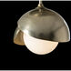 Brooklyn 1 Light 6 inch Modern Brass and Modern Brass Semi-Flush Ceiling Light
