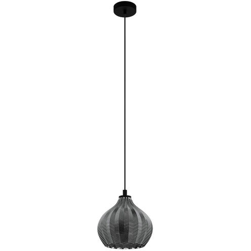 Tamallat 1 Light 9 inch Structured Black Pendant Ceiling Light