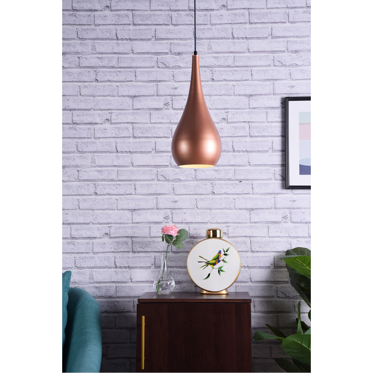 Nora 1 Light 7.5 inch Honey Gold Pendant Ceiling Light