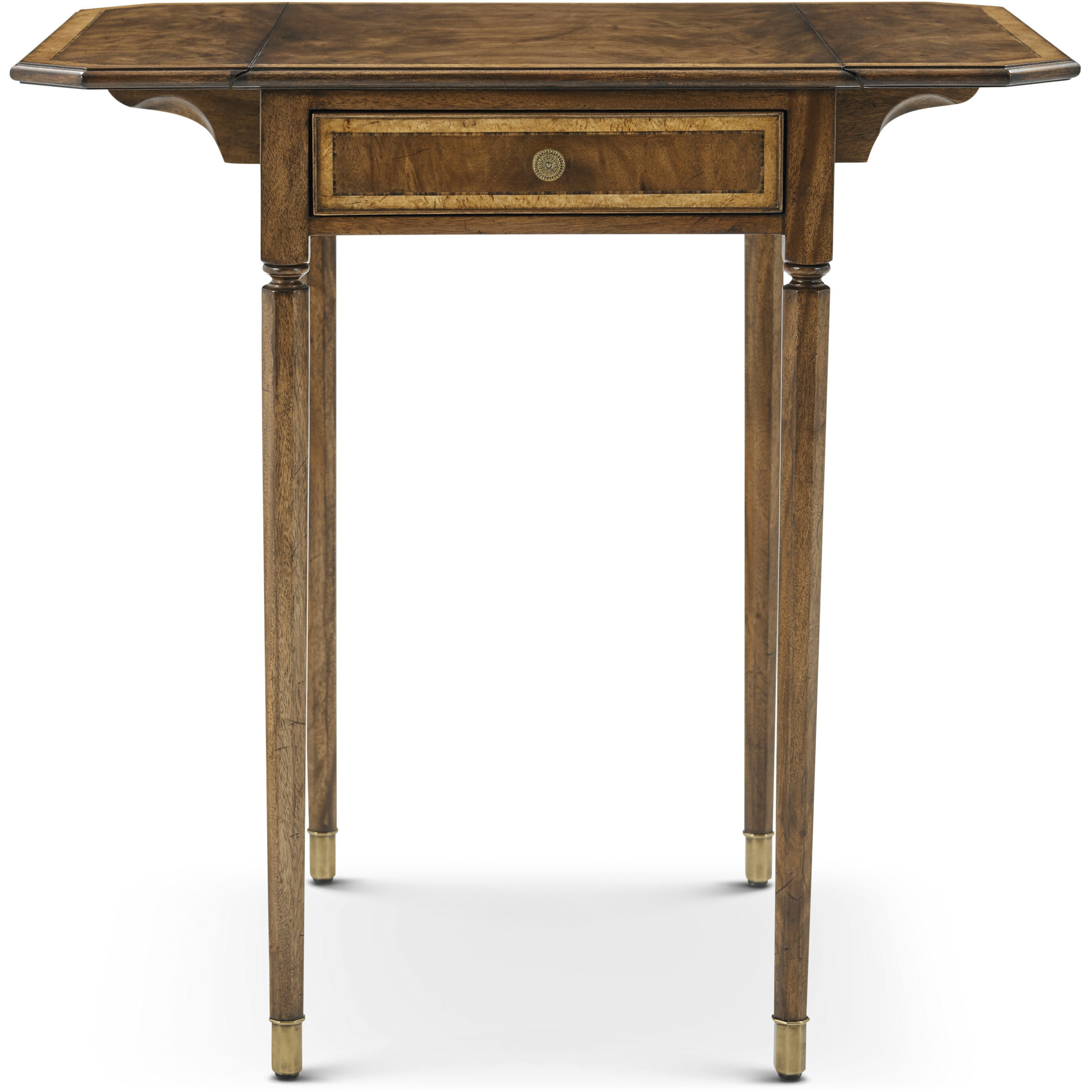 Sloane 28 X 27 inch Edwardian Brown Folding Table, Wooden