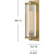 Marcel 1 Light 18.5 inch Heritage Brass Outdoor Wall Mount Lantern