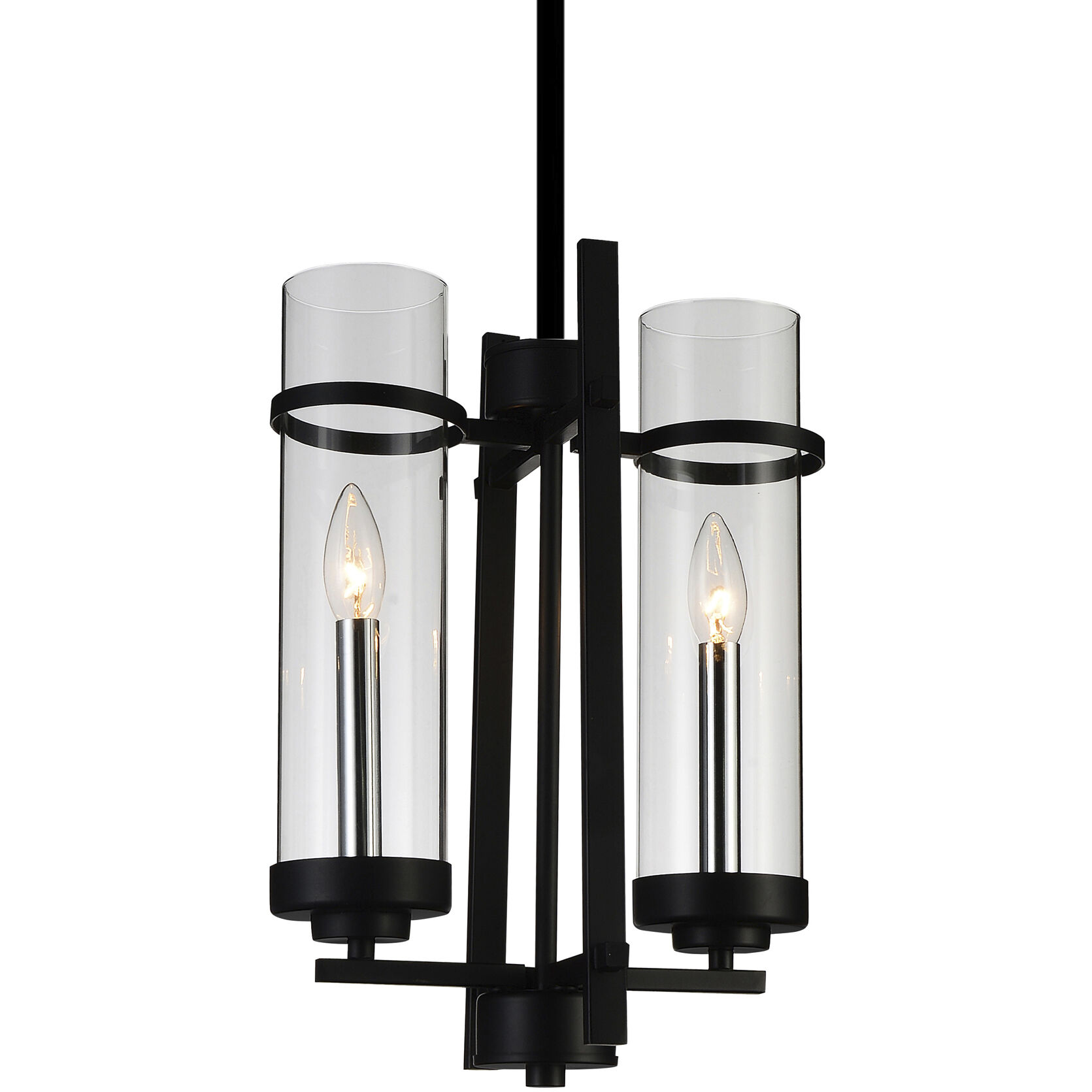 Sierra 2 Light 9 inch Black Up Mini Pendant Ceiling Light
