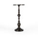 Darien Round Pedestal 10"W Side Table in Bronze