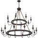 Sienna 20 Light 48 inch Artisan Rust Chandelier Ceiling Light