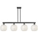 Arcadia White Mouchette Island Light Ceiling Light in Matte Black