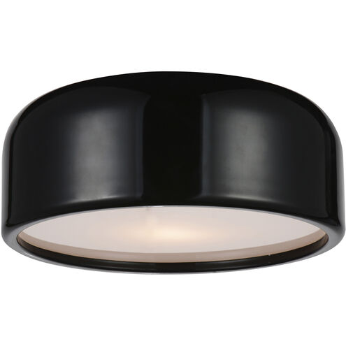 Campton 2 Light 14 inch Black Drum Shade Flush Mount Ceiling Light