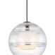 Sean Lavin Sedona 1 Light 12.4 inch Nightshade Black Pendant Ceiling Light in Clear Glass, No Lamp Included