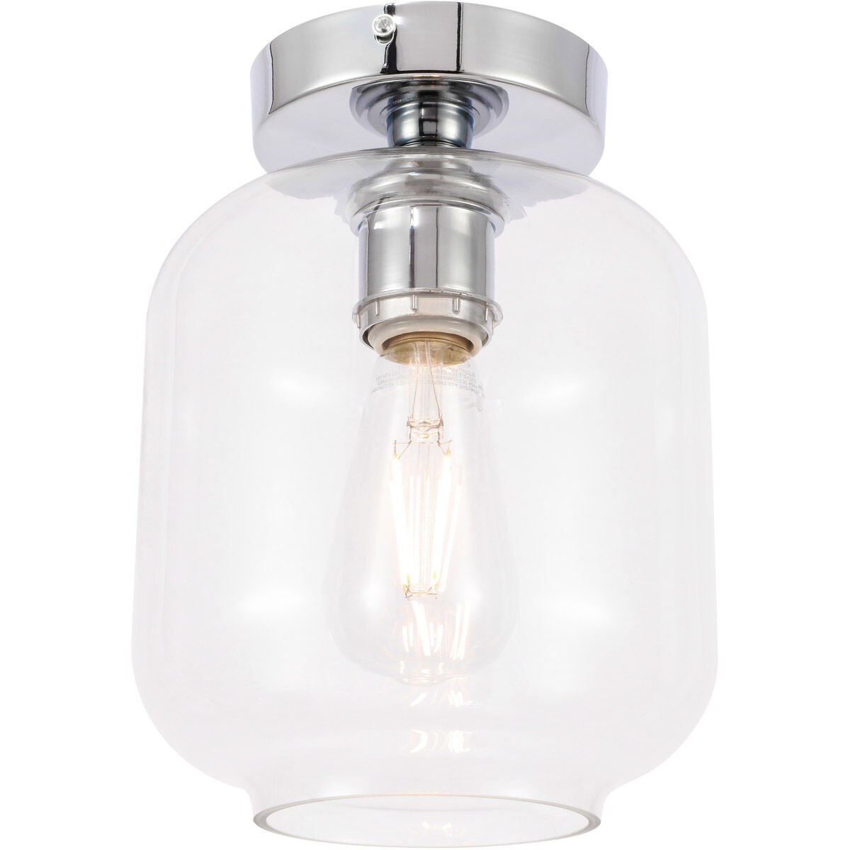 Collier 1 Light 7 inch Chrome Flush Mount Ceiling Light