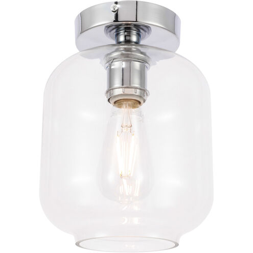 Collier 1 Light 7 inch Chrome Flush Mount Ceiling Light