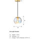 Neva LED 7 inch Brushed Gold Pendant Ceiling Light