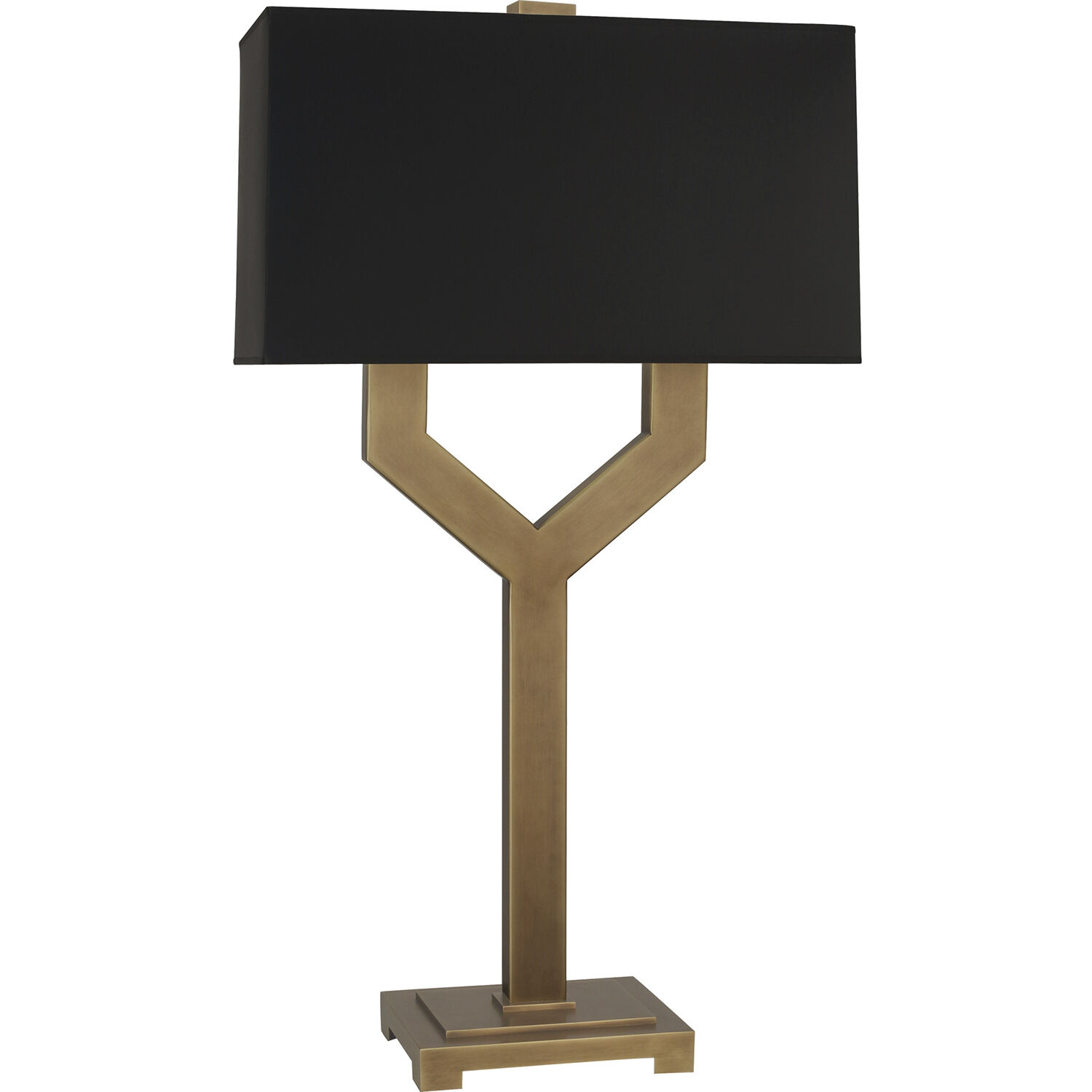 Valerie 34.25 inch 100 watt Vintage Brass Table Lamp Portable Light in Black With Matte Gold