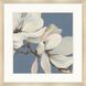 Magnolia on Blue Blue and Brown and Gray and White Framed Art