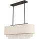 Carlisle 3 Light 31 inch English Bronze Linear Chandelier Ceiling Light