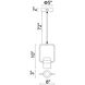 Moxie LED 3 inch Black Down Mini Pendant Ceiling Light